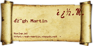 Ágh Martin névjegykártya